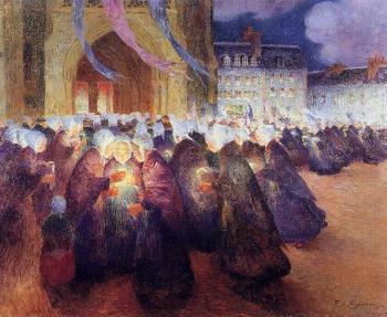 費迪南德 盧瓦敭 Nightime Procession at Saint-Pol-de-Leon